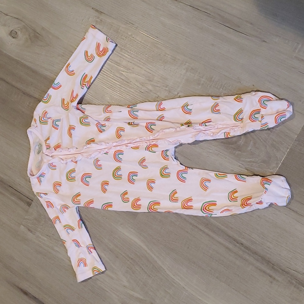 Mudpie baby girl footies 3-6 months